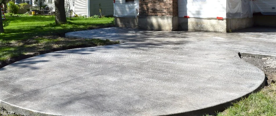 Poured concrete patio in Portland, OR.