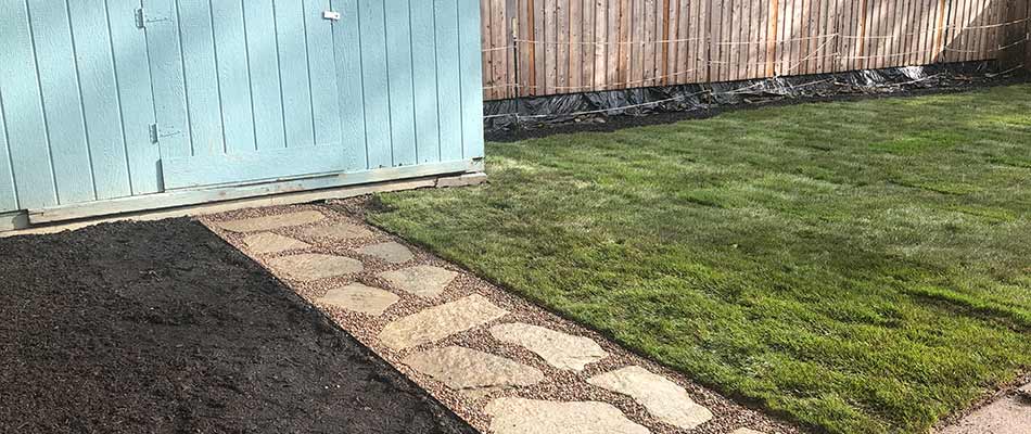 New sod installation and landscaping at a Happy Valley, OR home.