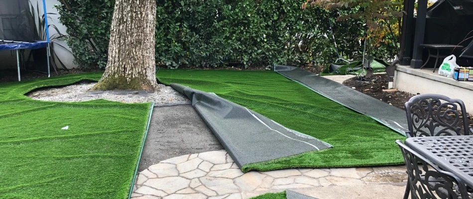 Artificial turf laid and cut to size in Gresham, OR.