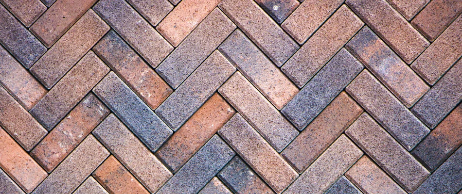 Herringbone paver pattern for patio in Gresham, OR.