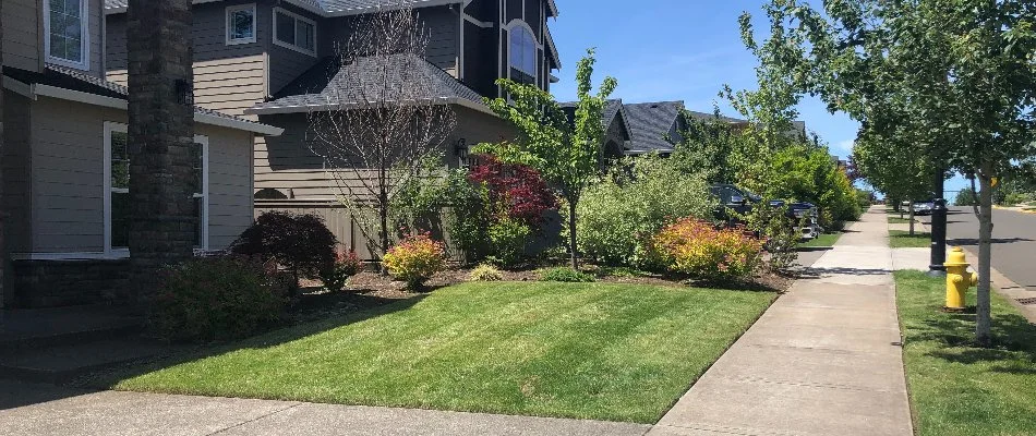 Manicured lawn on a residential property in Gresham, OR.